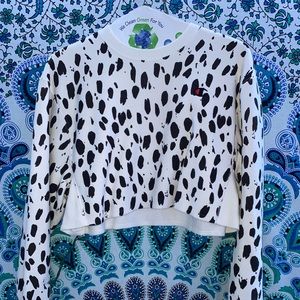 Womens Champion Reverse Weave cropped crewneck; size small